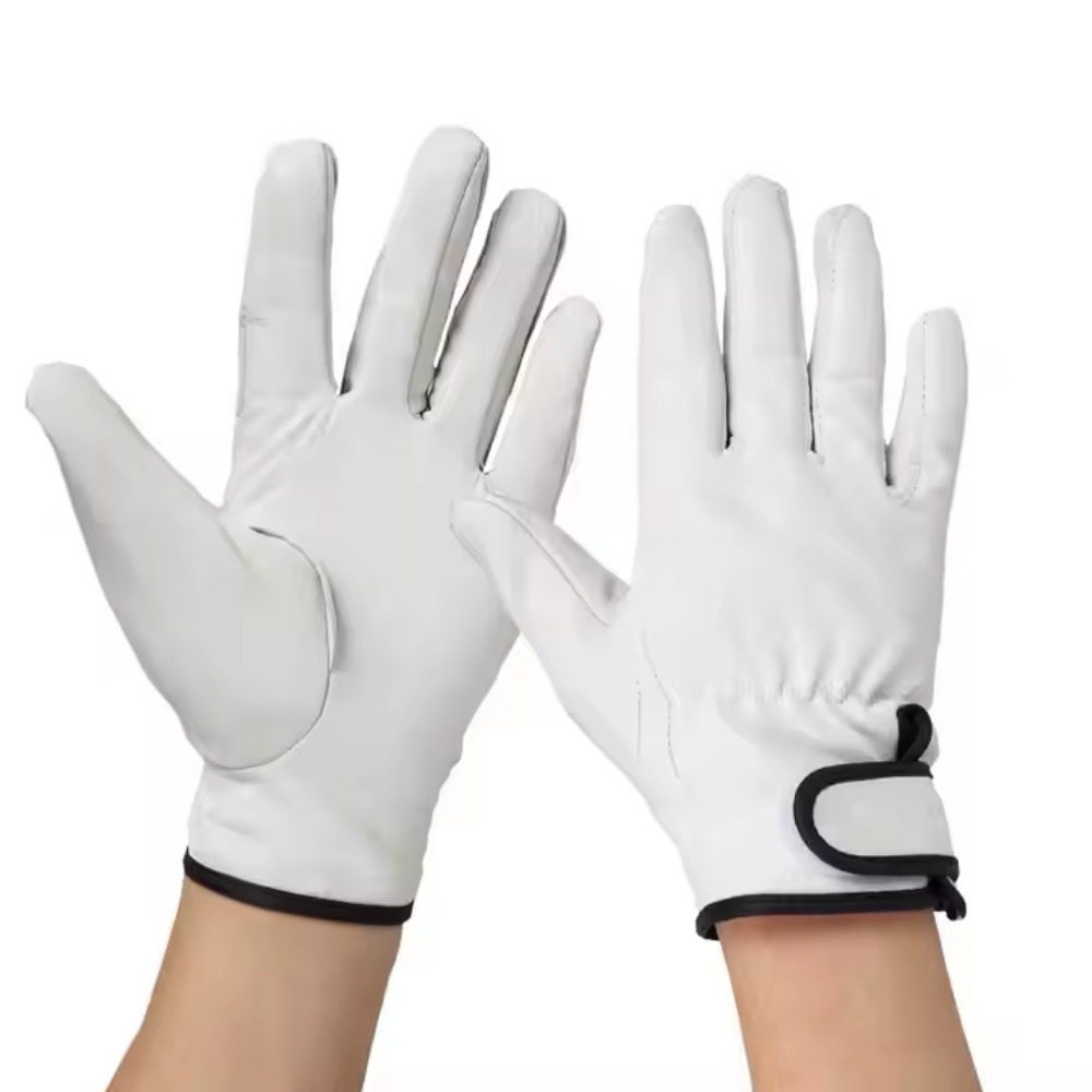 Goatskin Velcro Leather Work Gloves for Men & Women