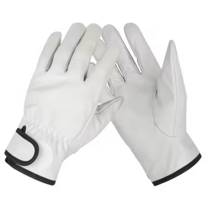 Goatskin Velcro Leather Work Gloves for Men & Women