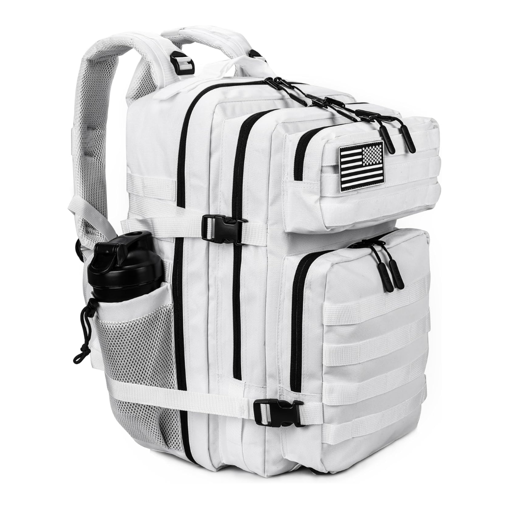 45L Tactical Backpack - Side Pocket, Multiple Prints & Colors