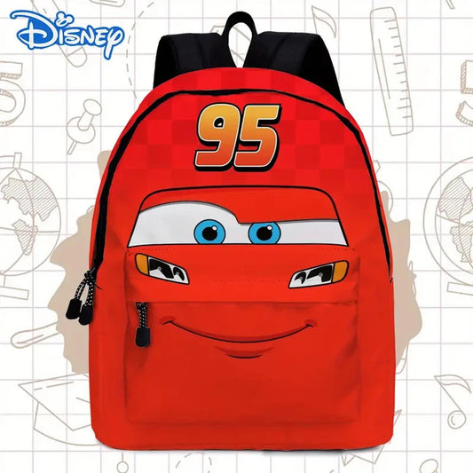 Disney Cars Lightning McQueen Kids Backpack School Bag Boys Girls Cartoon 95 Red