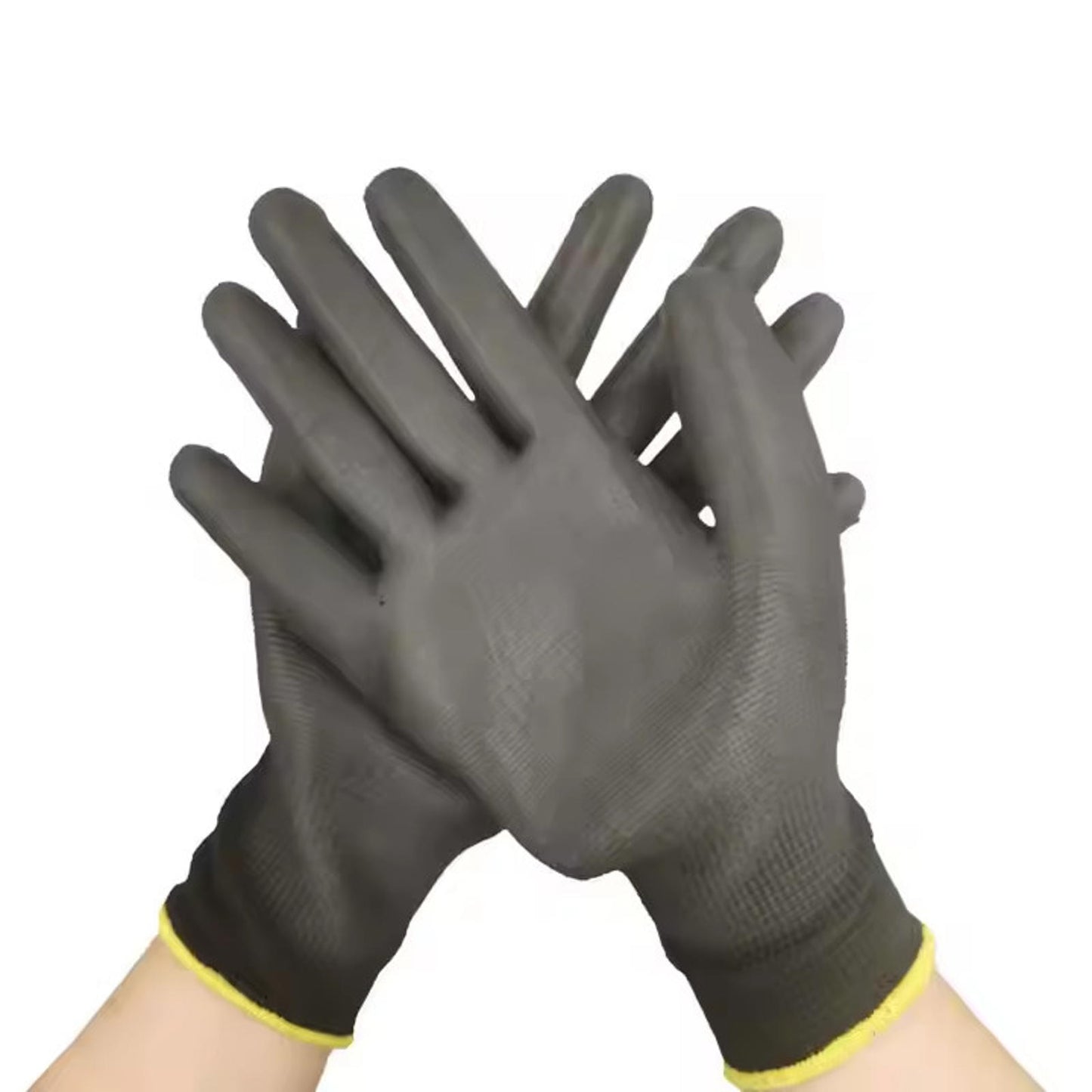36 Pairs 13G Anti-Static PU Palm Coated Nylon Polyester Safety Work Garden Glove
