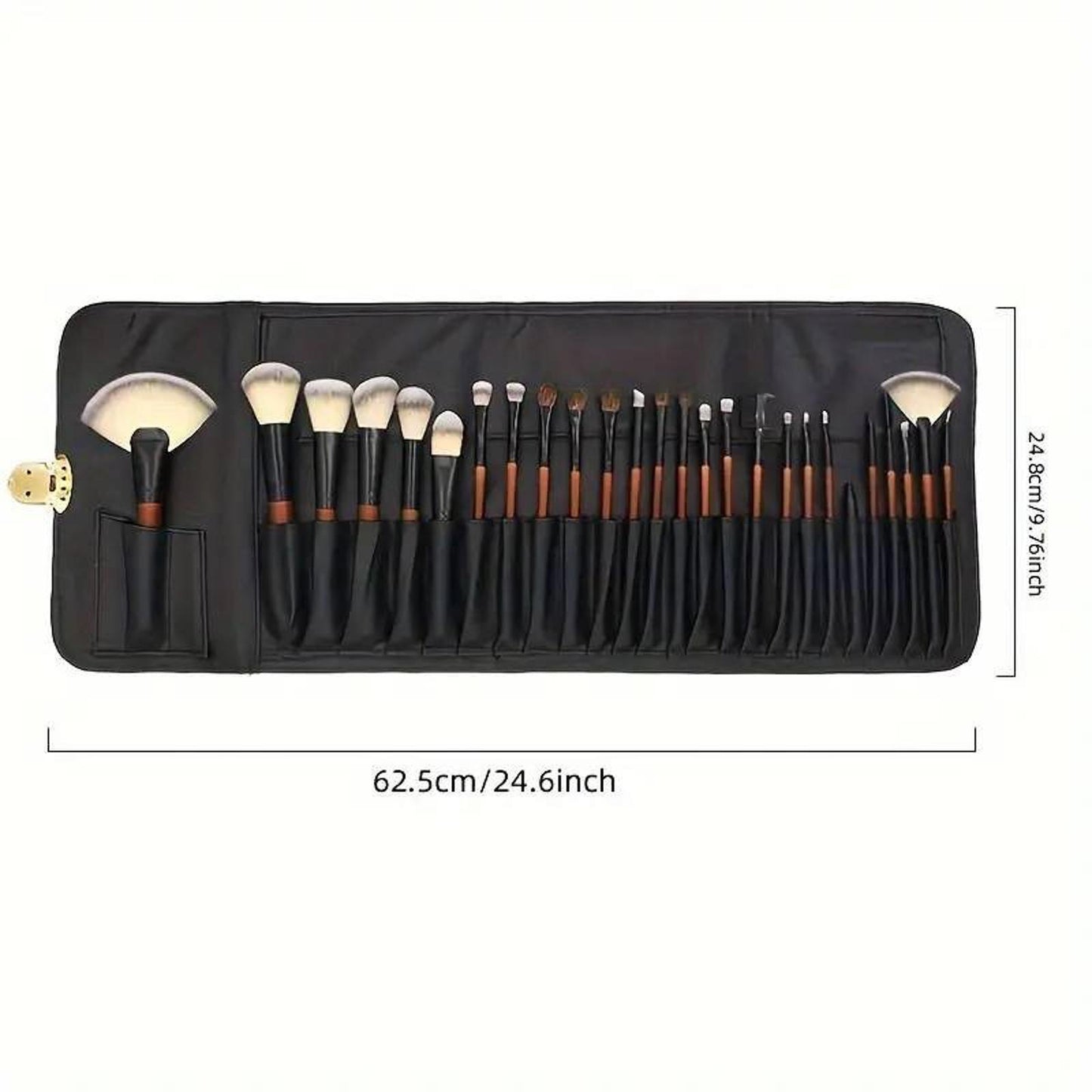 26pcs Premium Makeup Brush Set with Leather Bag