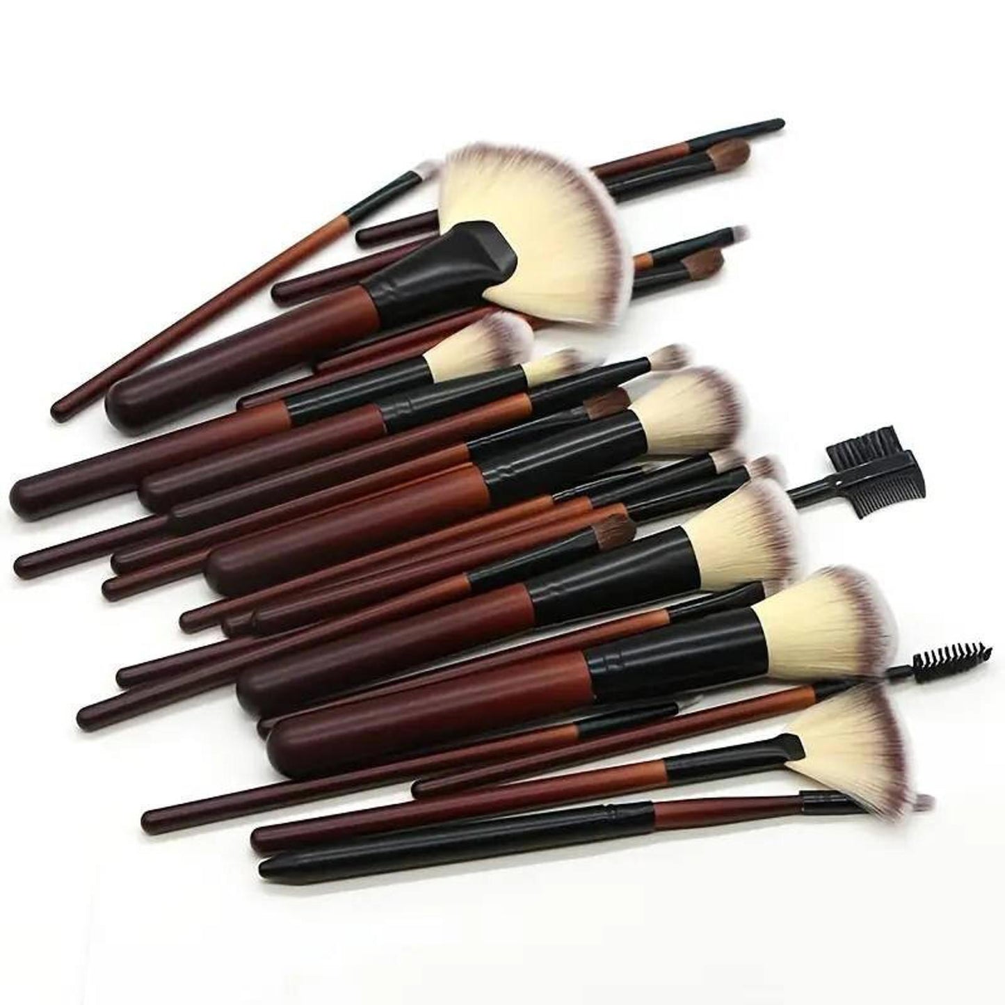 26pcs Premium Makeup Brush Set with Leather Bag