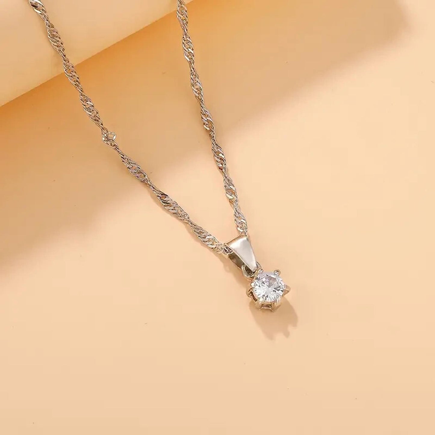 Elegant Silver-Plated Clear Crystal Jewelry Set