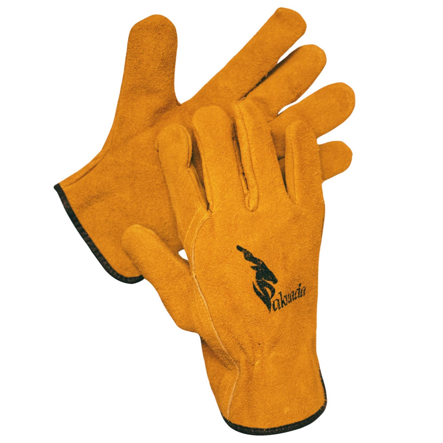 Cow Split Leather Work Gloves – Heavy Duty Protection - Large