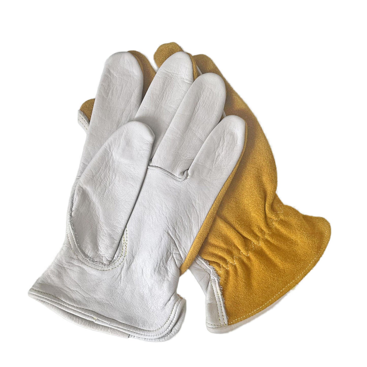 12 Pairs Premium Cow Split & Grain Leather Heavy Duty, Soft Grip, Durable Gloves