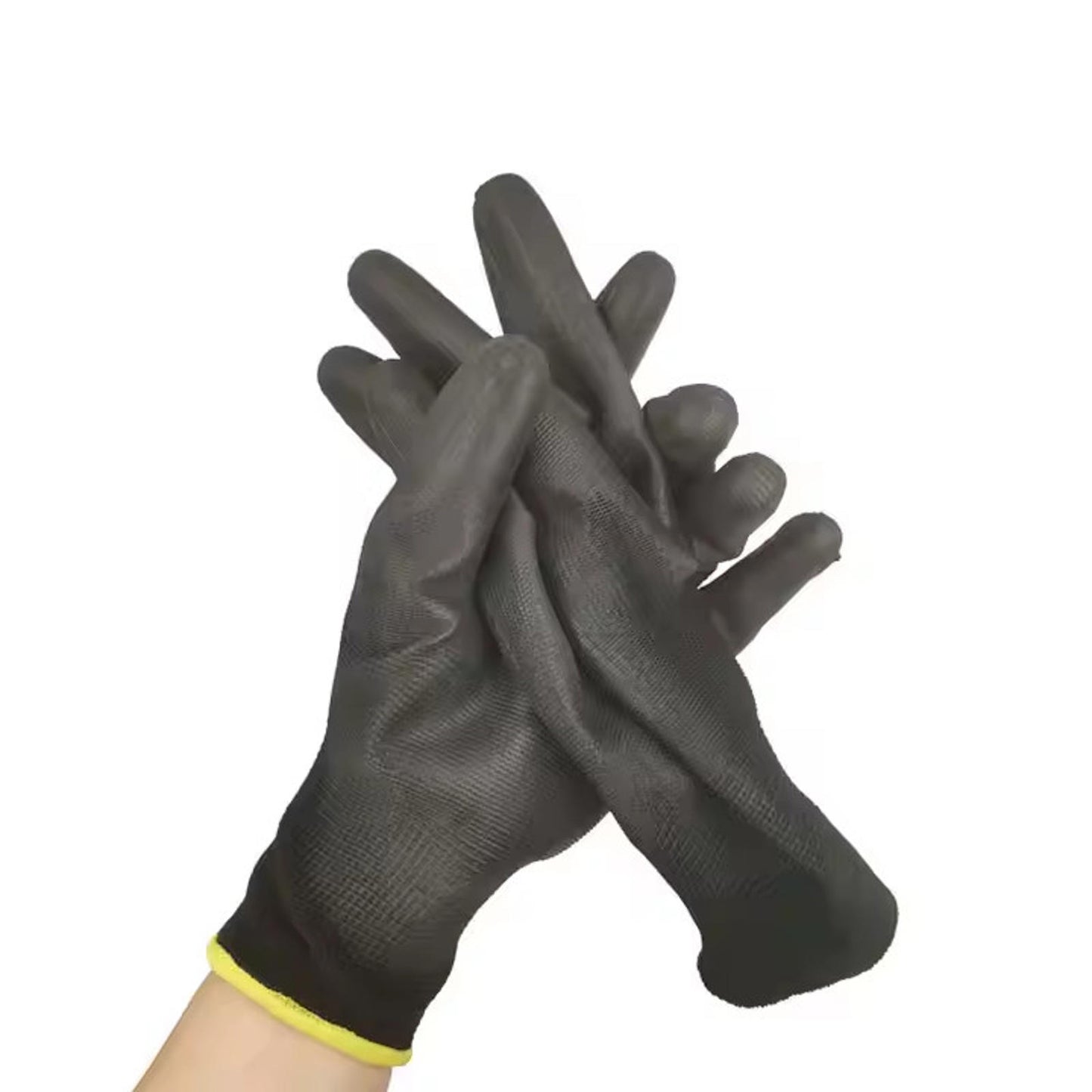 36 Pairs 13G Anti-Static PU Palm Coated Nylon Polyester Safety Work Garden Glove