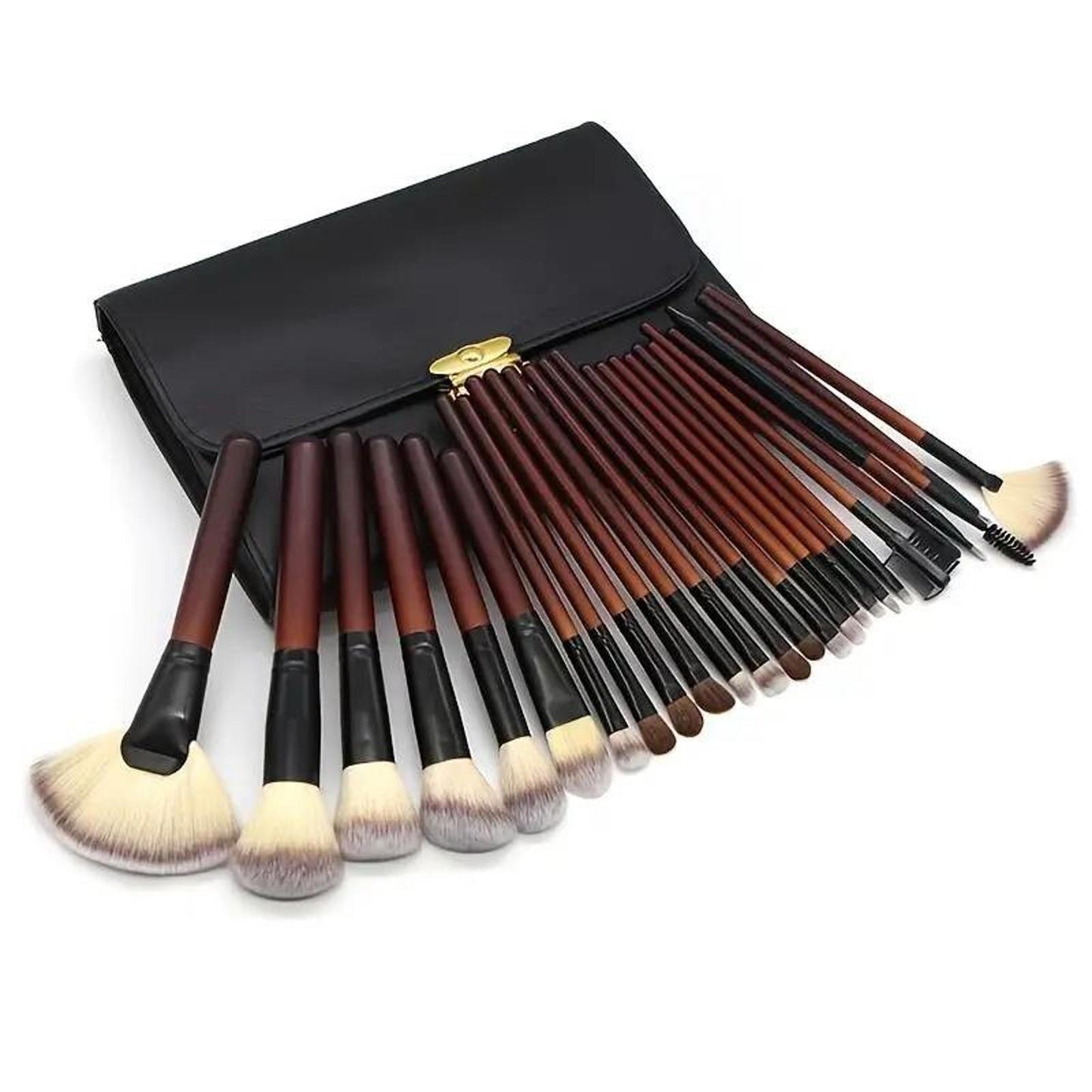 26pcs Premium Makeup Brush Set with Leather Bag