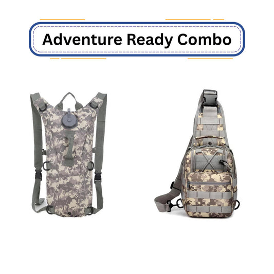 Adventure Combo Hydration Pack & Sling Bag Tactical Outdoor Hiking Gear