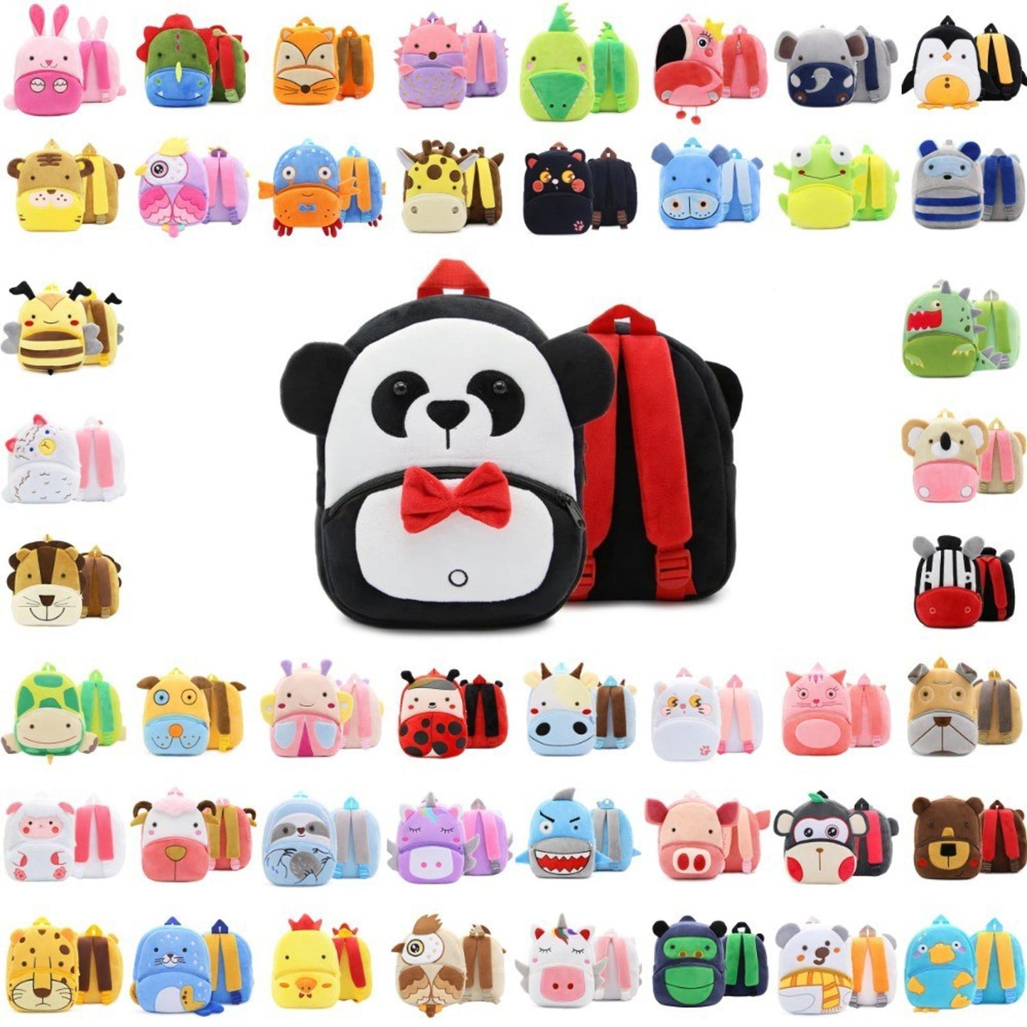 Cute Animal Plush Backpack Toddler School Bag Cartoon Baby Gift for Boys Girls