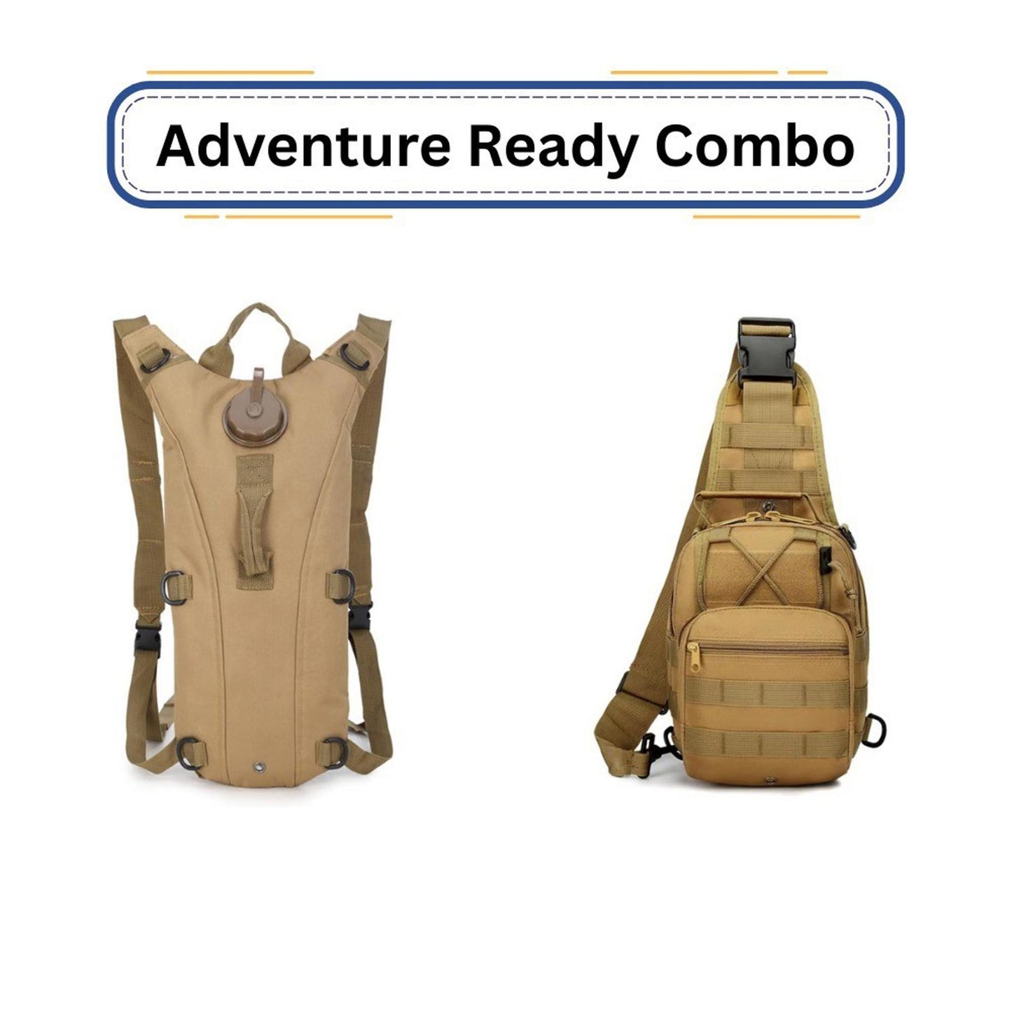 Adventure Combo Hydration Pack & Sling Bag Tactical Outdoor Hiking Gear