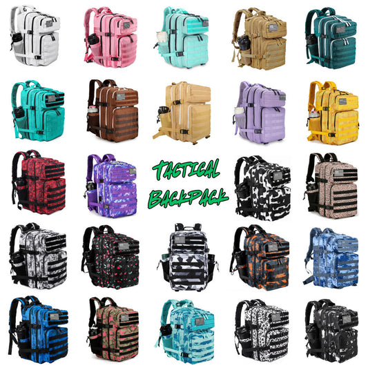 Tactical Military Backpack 45L - Waterproof, MOLLE, Heavy-Duty, Outdoor Bag