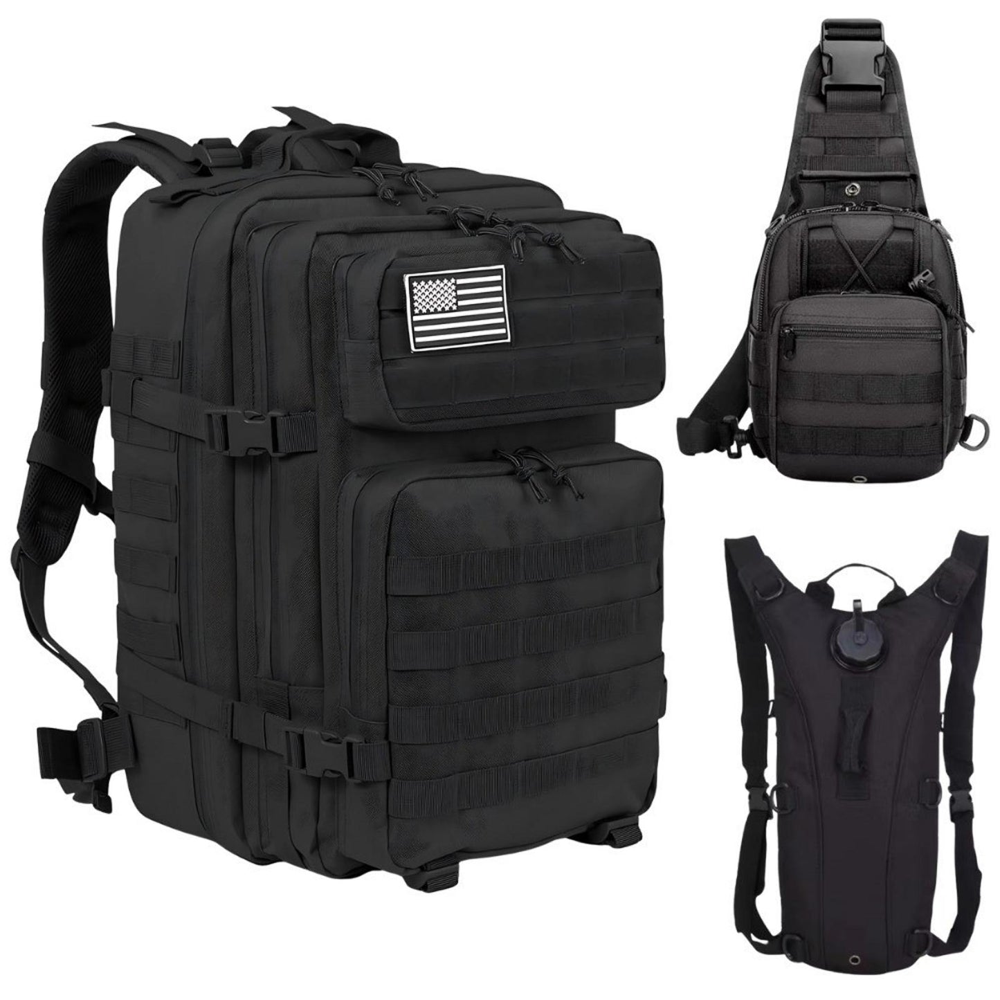 Ultimate Tactical Combo Backpack, Sling & Hydration Pack Outdoor Camping Gear