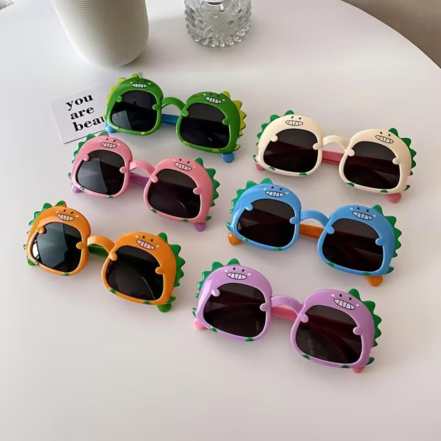 Kids Dinosaur Sunglasses Baby Toddler Cute Cartoon UV400 Protection Glasses