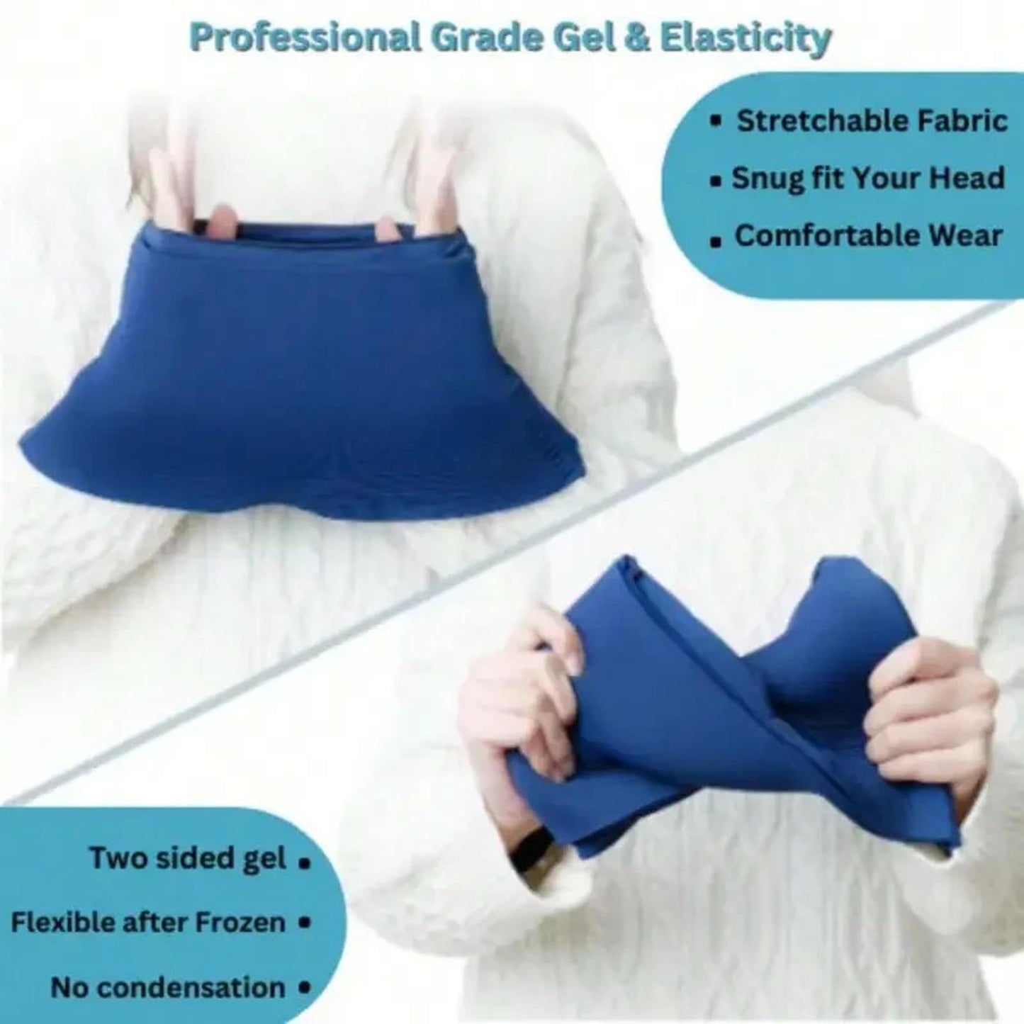 Hot & Cold Therapy Gel Headache Relief Mask Ice Migraine Sleep Eye Cover Wrap