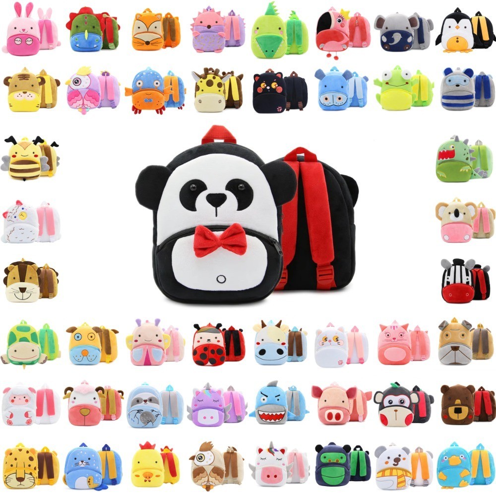 Paknada Unisex Kids Animal Plush Backpack Lightweight Toddler Bag