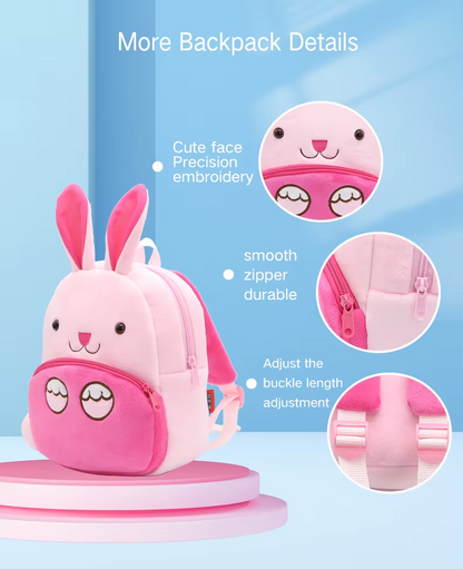 Paknada Unisex Kids Animal Plush Backpack Lightweight Toddler Bag