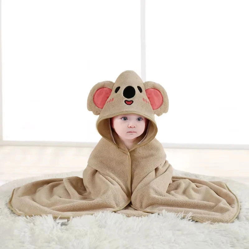 Ultra-Soft Microfiber Hooded Baby Towel & Robe - Unisex - Newborn to 3 Years