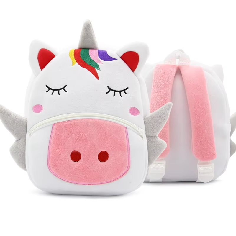 Paknada Unisex Kids Animal Plush Backpack Lightweight Toddler Bag