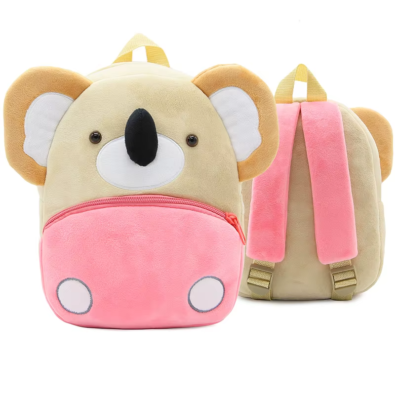 Paknada Unisex Kids Animal Plush Backpack Lightweight Toddler Bag