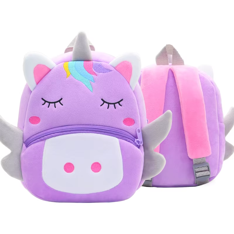 Paknada Unisex Kids Animal Plush Backpack Lightweight Toddler Bag