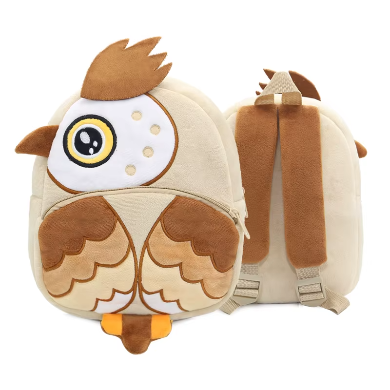 Paknada Unisex Kids Animal Plush Backpack Lightweight Toddler Bag