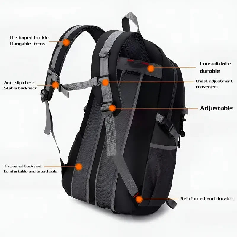 Paknada Unisex Adults Outdoor Hiking Backpack 40L Lightweight Bag