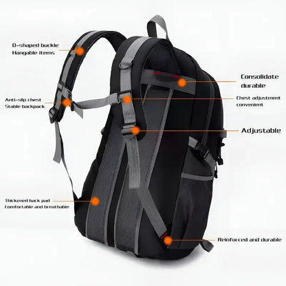 Paknada Unisex Adults Outdoor Hiking Backpack 40L Lightweight Bag