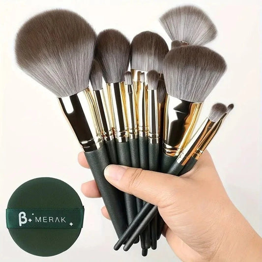 Luxurious 14pcs Makeup Brush Set - Plush