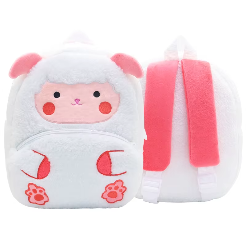 Paknada Unisex Kids Animal Plush Backpack Lightweight Toddler Bag