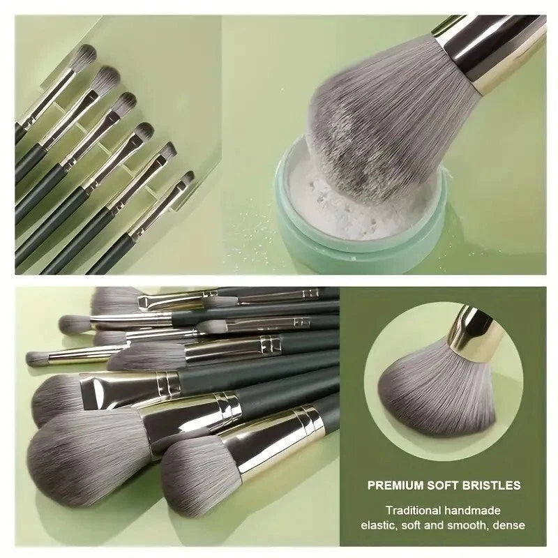 Luxurious 14pcs Makeup Brush Set - Plush