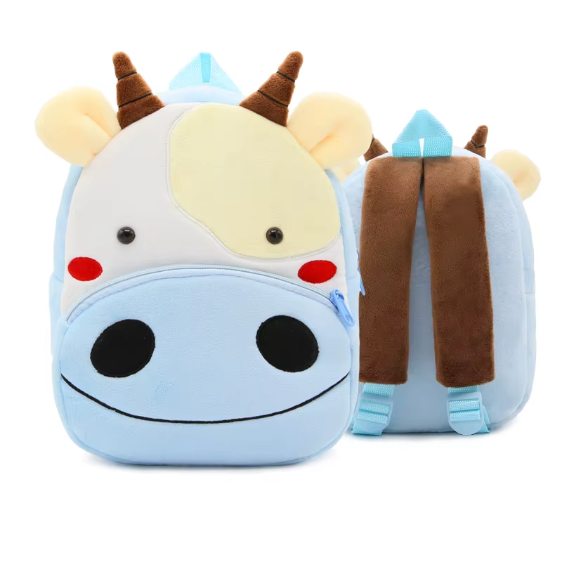 Paknada Unisex Kids Animal Plush Backpack Lightweight Toddler Bag